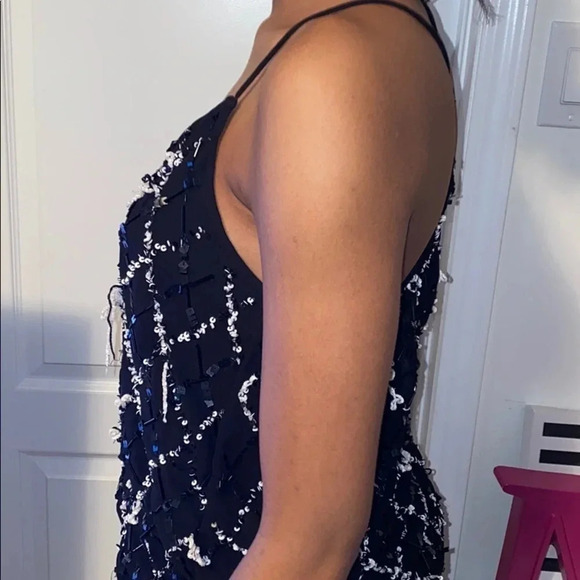 W118 Walter baker black sequin sheer cami - Picture 3 of 14